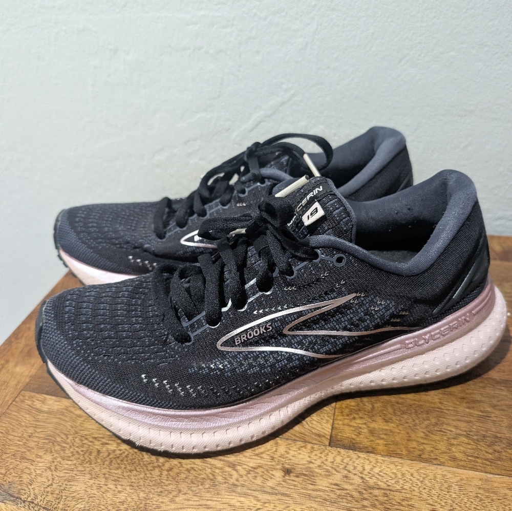 Brooks Glycerin 19‎ Women's Size 8 WideRunning Shoes Black Ombre Metallic